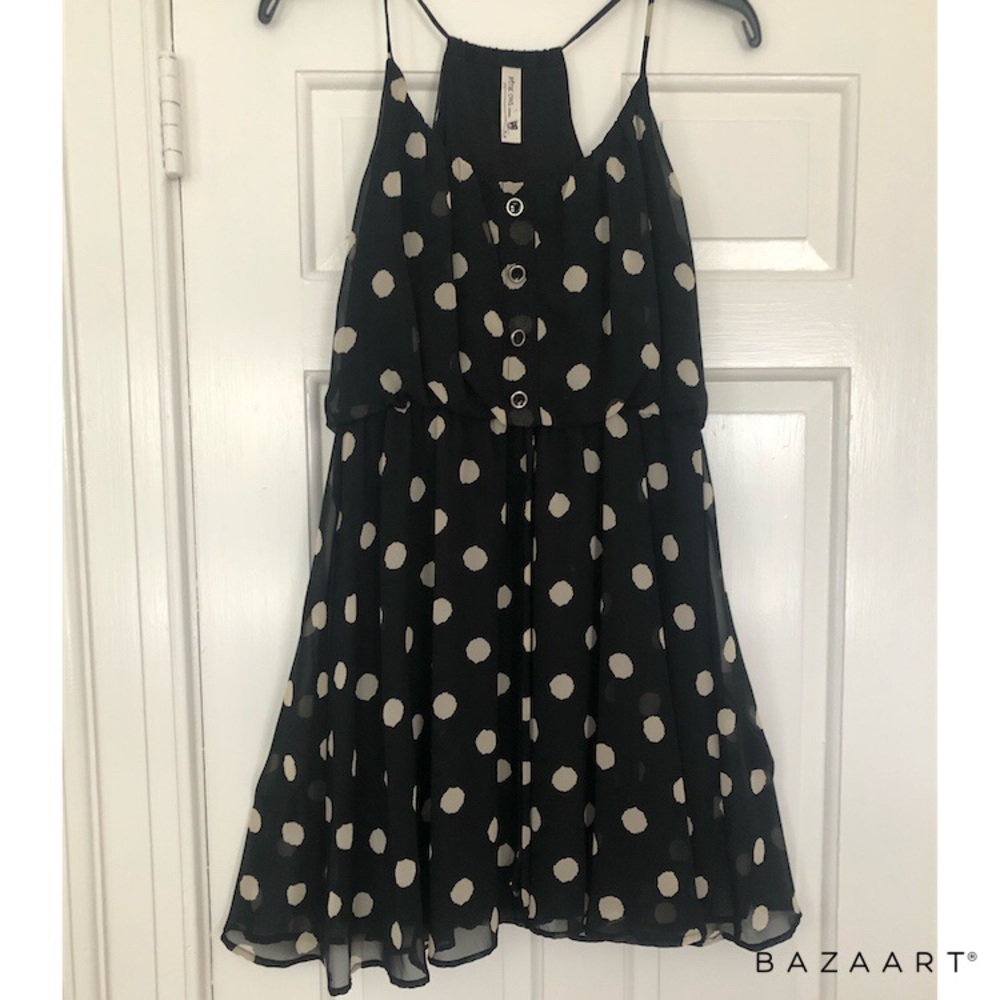 Black and white polka dot dress medium